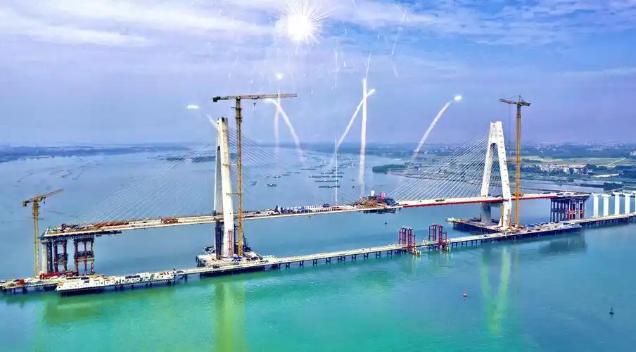 南三岛大桥主桥合龙.李顺达摄