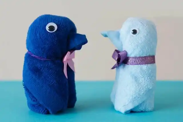 怎么用毛巾折叠小动物:企鹅(步骤图解)