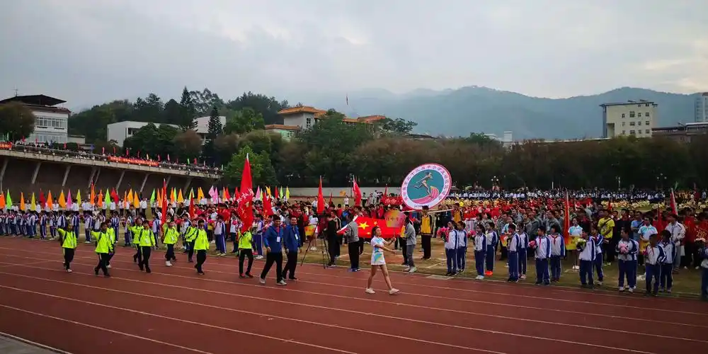 蕉岭县中小学生运动会大型武术表演《少年强,则国强》