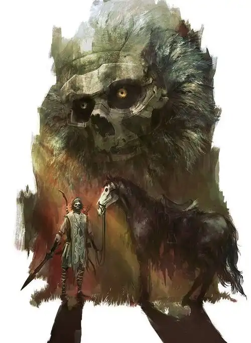 狰狞的怪物设定,帅气的打斗场面!画师笔下充满阴暗哥特风的插画