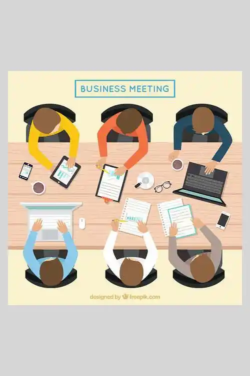 商务办公会议矢量插画素材