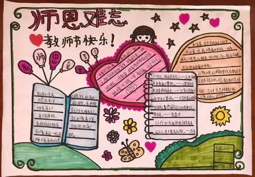 南联小学"难忘师恩"手抄报