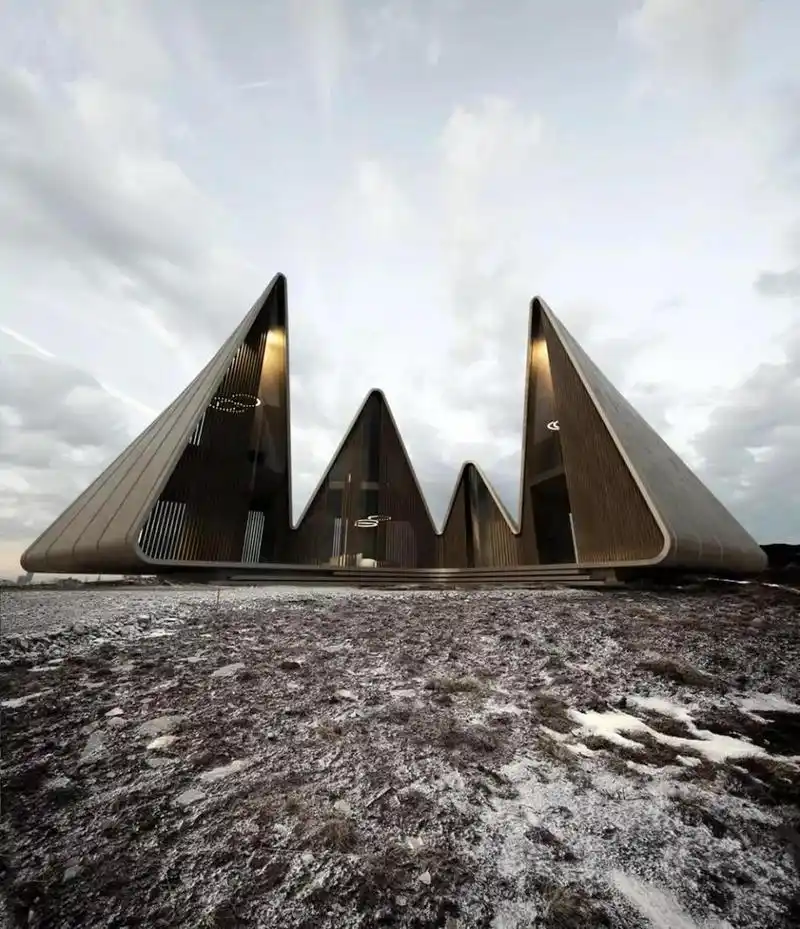 只是概念设计,这些未来感建筑,完美的曲线,近乎梦幻和空灵,具有很强的