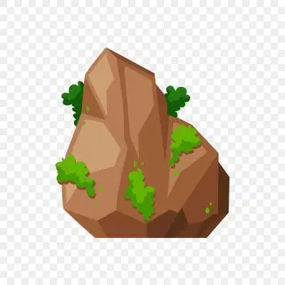 创意卡通假山装饰贴纸设计