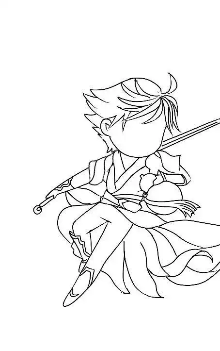 王者荣耀李白q版绘画教程