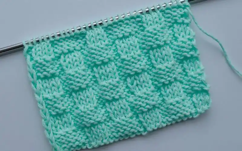 棒针编织|华夫格花型|简单的上下针花样