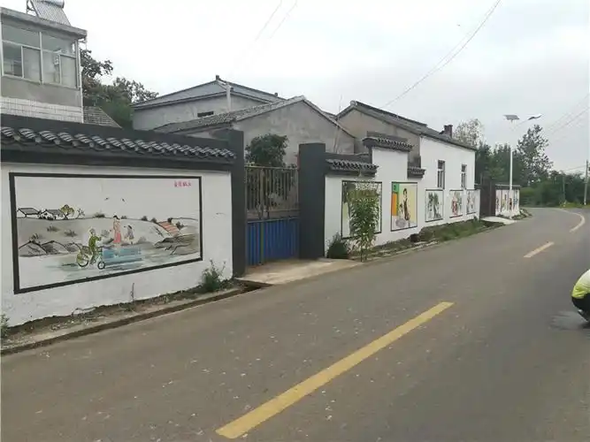 上海文化墙彩绘郊区乡村振兴围墙手绘健康生活移风易俗垃圾分类墙绘