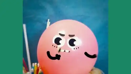 表情动画,气球坚持不住炸了?