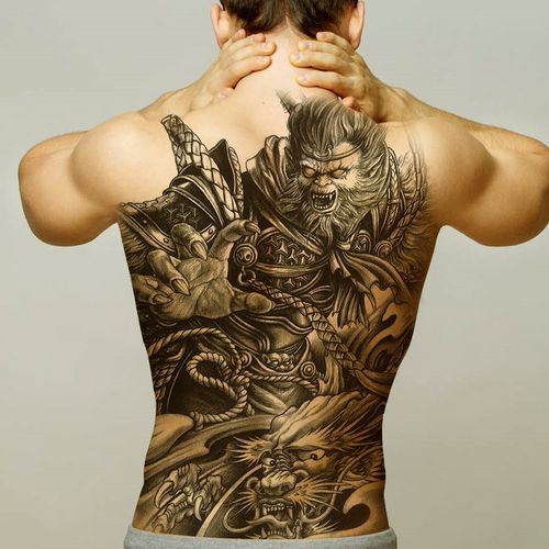 斗战胜佛纹身贴防水男持久满背孙悟空猴子霸气拍一发二图案任选
