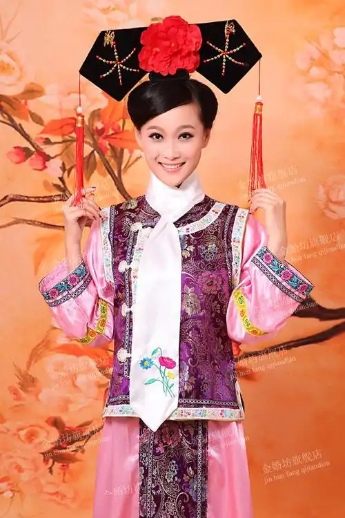 金婚坊 古装 演出服 舞台装 清朝宫女服 戏服 宫廷还珠格格装图片_22