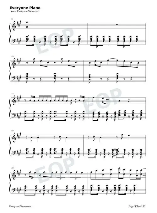 we are one (ole ola)-2014世界杯主题曲-pitbull五线谱预览9