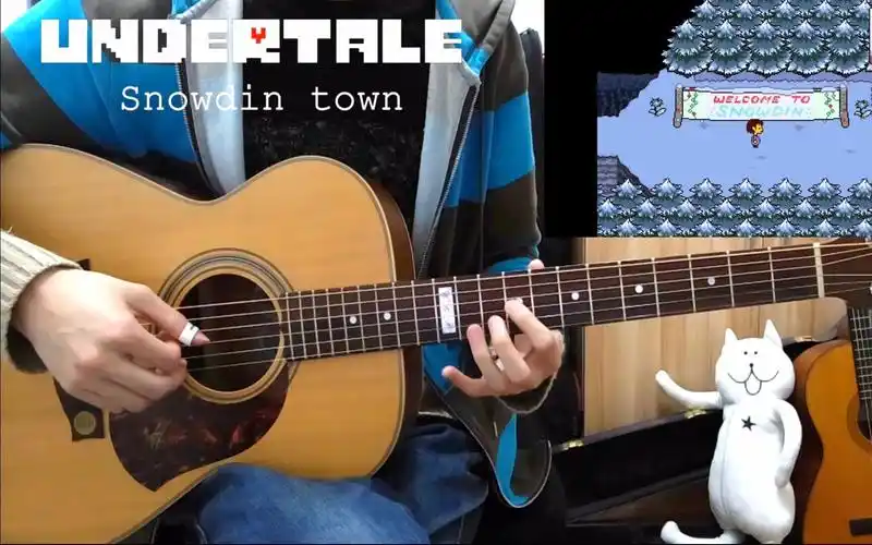 【雪镇之旅】传说之下undertale-snowdin town【木吉他指弹】