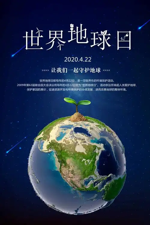 现代教育技术系《世界地球日》海报展