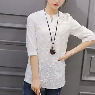 t恤 中长款显瘦内搭上衣潮女 2016夏装韩版文艺长袖短袖印花欧根纱t恤