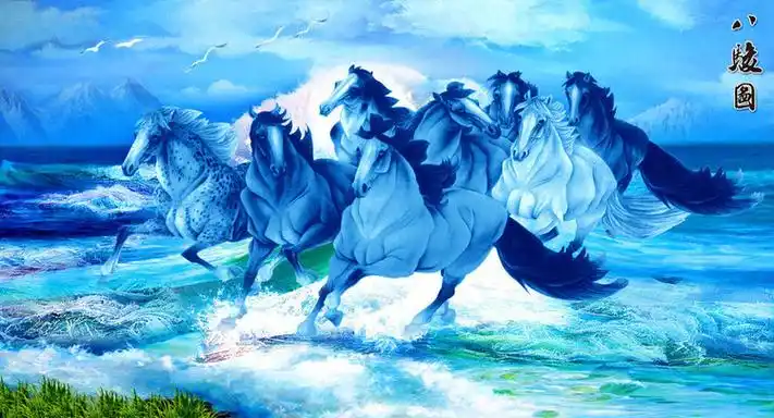 马年壁纸大全《八骏图》 - 石墨阁 - 石墨阁