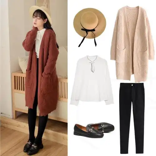 10款中长款外搭毛衣搭配,这个秋冬来点不一样的感觉!