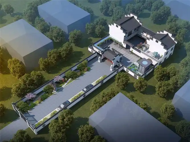 室外古建筑鸟瞰