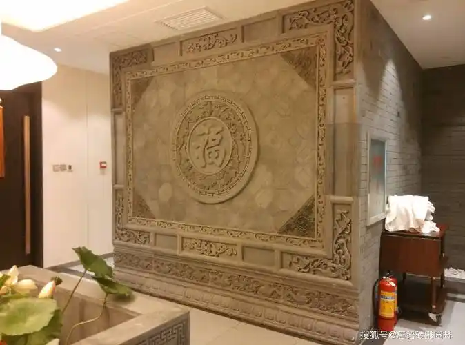 公司影壁墙砖雕_唐语