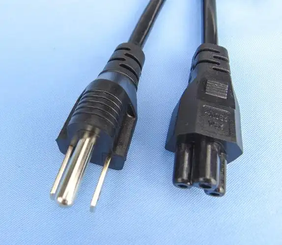 美式三插电源线厂家直销美规三芯梅花尾联想戴尔笔记本电源线