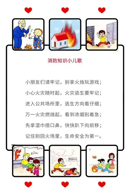 学习图文消防儿歌,加强消防意识.