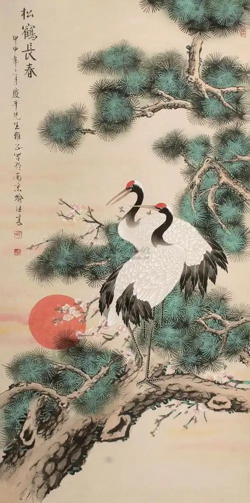 国画松鹤图片大全精品国画松鹤图
