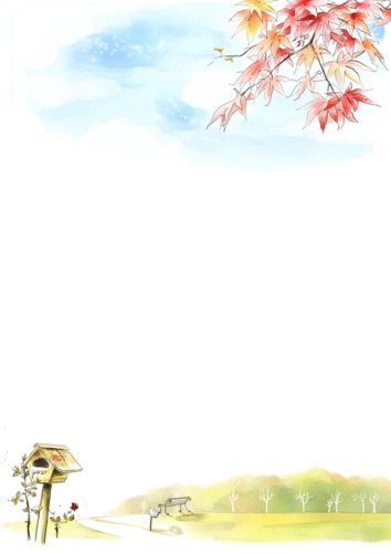 唯美风景画信纸便签纸书信纸背景