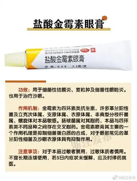 盐酸金霉素眼膏 vs 红霉素眼膏,你知道它们的区别吗?