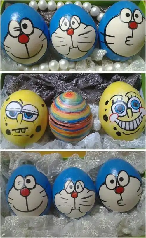 鸡蛋壳画的做法 蛋壳手绘哈喽尅提的详细画法