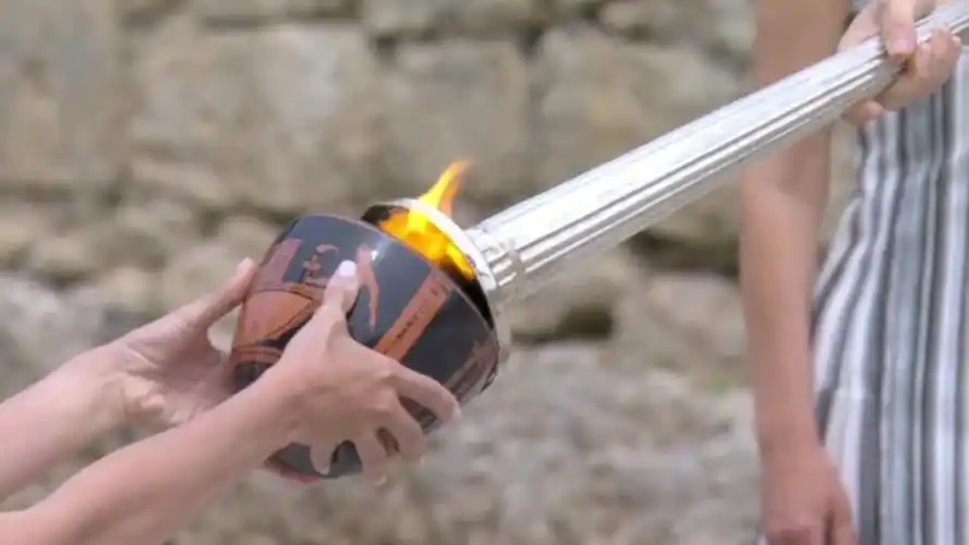 巴黎奥运圣火采集完成!圣火采集全程来了