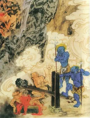 《 地狱变相图 》最开始的《地狱变相图》是吴道子所画的寺庙壁画