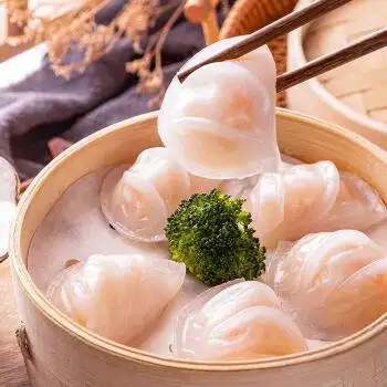 广式水晶虾饺皇港式早茶点心虾仁速冻饺子广东商用水饺蒸饺虾滑水晶