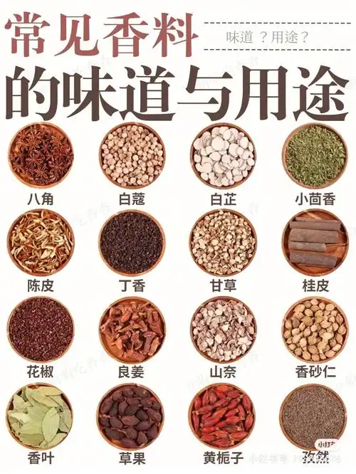 常见香料的味道与用途