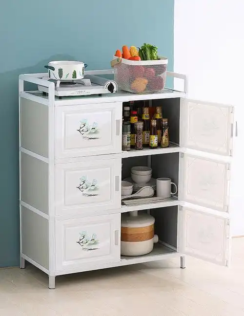 小米mi生态米家同款碗柜厨房橱柜收纳柜铝合金家用储物柜多功能经济型