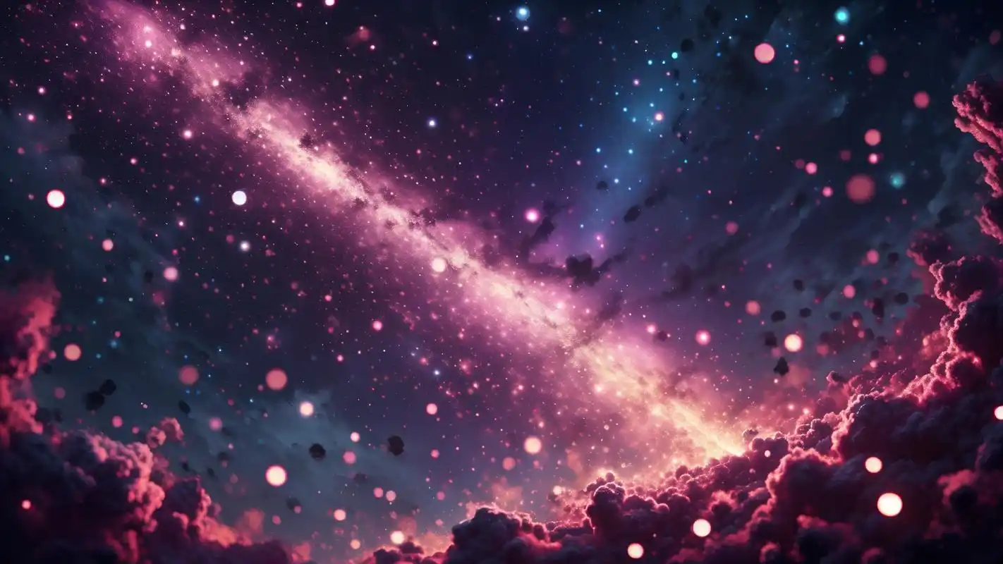 90黑粉星空背景,梦幻之选95 沉浸在黑粉色调的星空背景中,仿佛