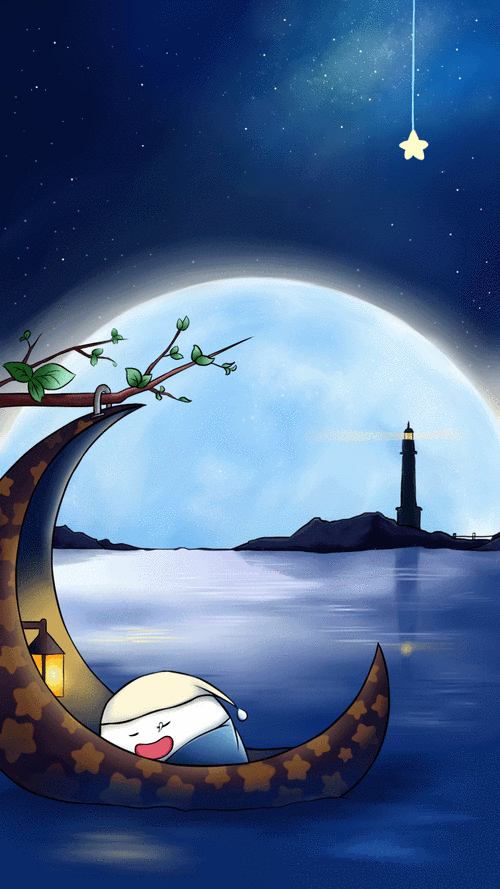 最后送上当时做的2张主题壁纸锁屏设了白天和夜晚的2个动效,配置了180