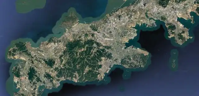 卫星图上的大连市,繁华好玩 地不够用 两座国际机场,一座建海里