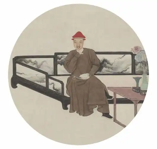 67清 禹之鼎 纳兰性德小像轴(局部)