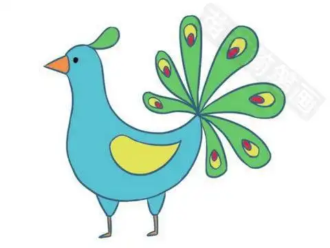 孔雀简笔画孔雀简笔画图片大全