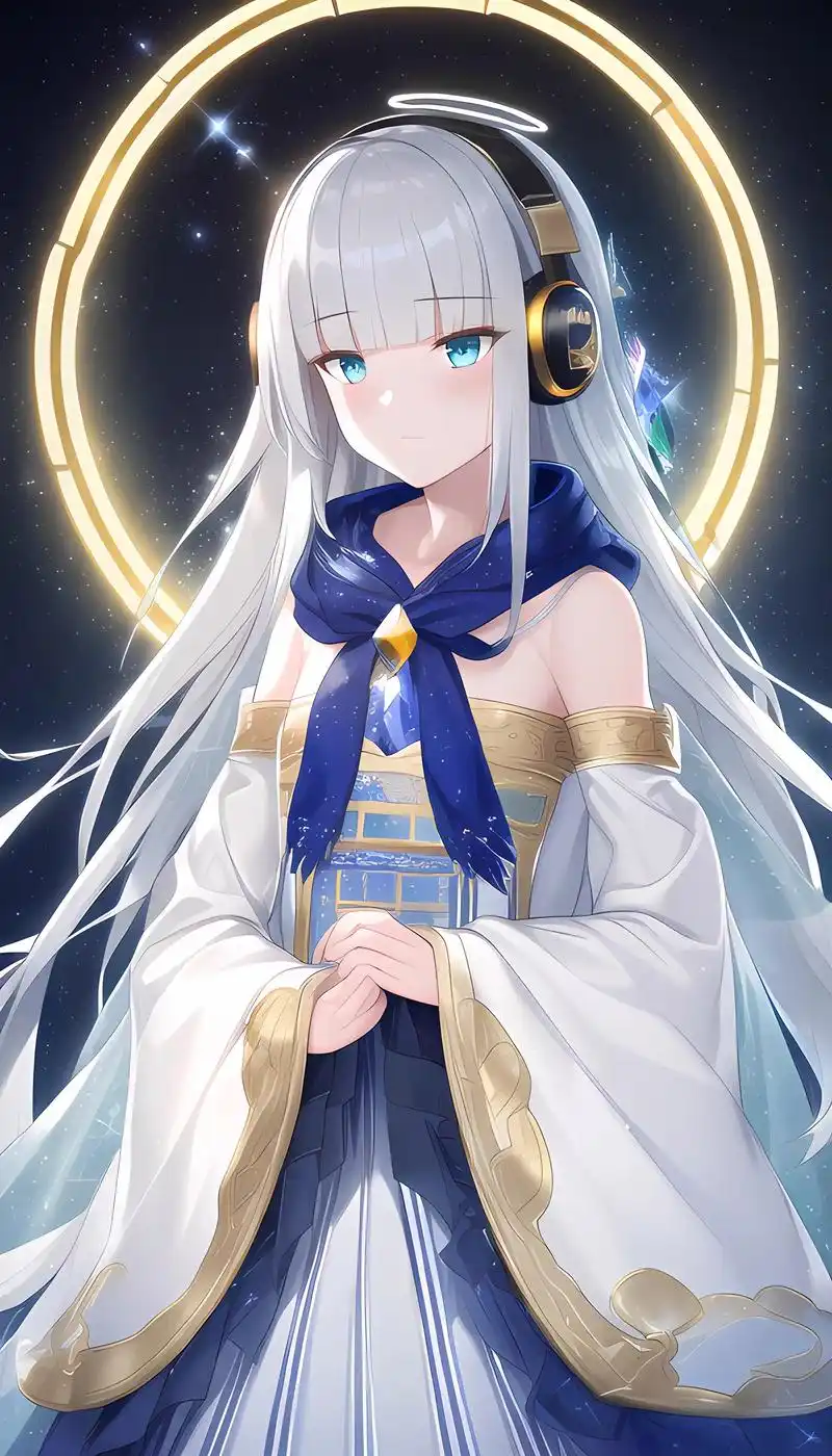 二次元星空下的少女