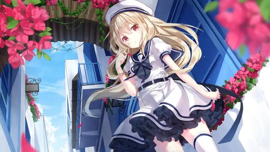 唯美动漫美女插画桌面壁纸高清大图预览1920x1080_卡通动漫下载_美桌