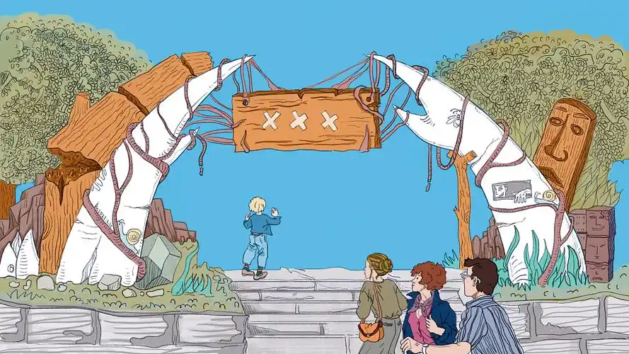 主题乐园大门入口设计线稿