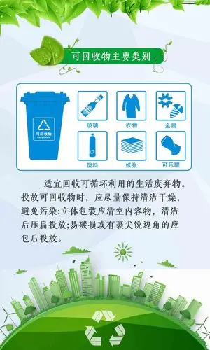 垃圾分类可回收垃圾宣传展板
