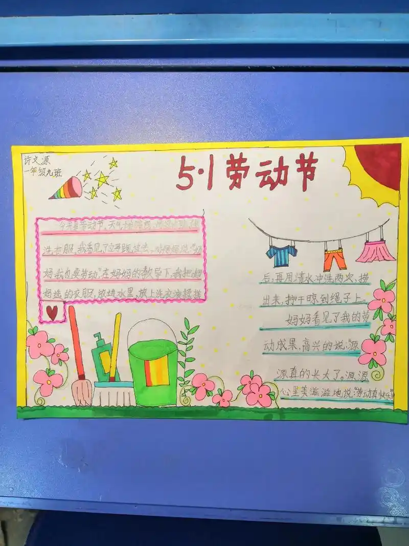 同学们绘画五一劳动节手抄报! - 抖音