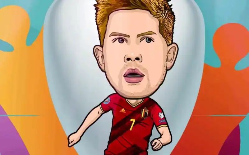 大陶画大咖—漫画欧洲杯24强核心球员之比利时队德布劳内_哔哩哔哩