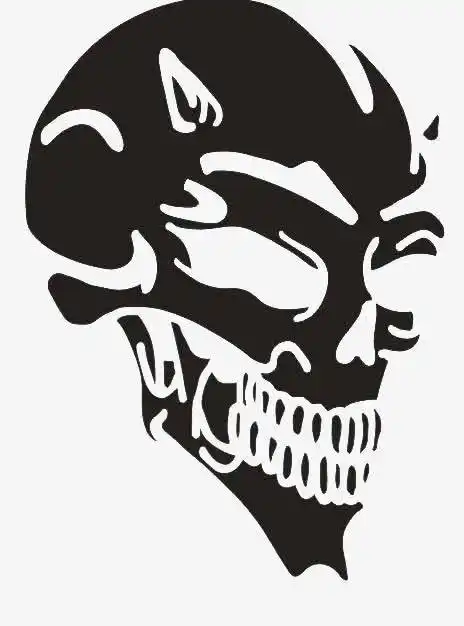 黑色的剪影骷髅头免抠素材创意素材png素材