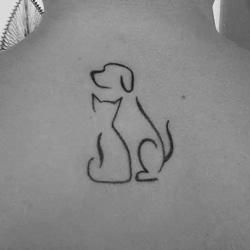 红笔画小纹身简笔画