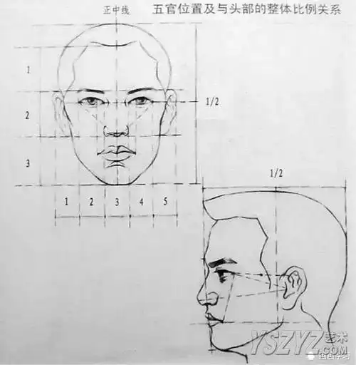 素描人物头部画法