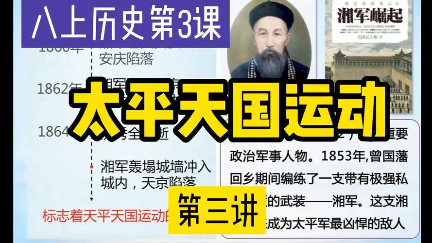 初中历史八年级上册第3课(第三讲)
