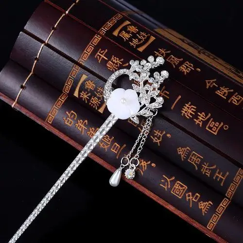 韩国复古民族风头饰步摇发簪子流苏古风汉服发钗盘发古典宫廷发饰_7折