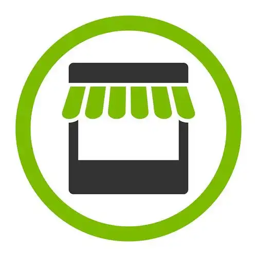 商店_公寓_绿色_灰色_彩色_矢量_象征_白色_图片大全—全景创意图库